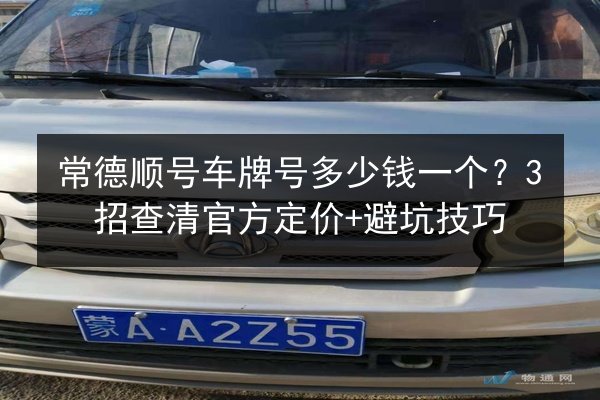 常德顺号车牌号多少钱一个?3招查清官方定价+避坑技巧 第3张 常德顺号车牌号多少钱一个?3招查清官方定价+避坑技巧 第3张