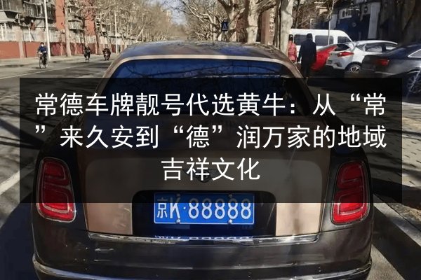 常德车牌靓号代选黄牛：从“常”来久安到“德”润万家的地域吉祥文化 第3张