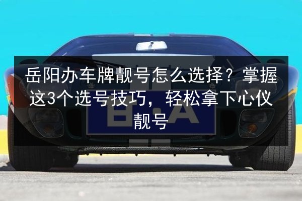 岳阳办车牌靓号怎么选择？掌握这3个选号技巧，轻松拿下心仪靓号 第2张