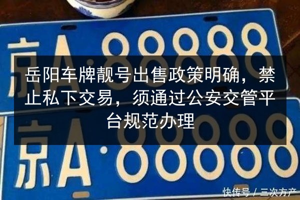 岳阳车牌靓号出售政策明确,禁止私下交易,须通过公安交管平台规范办理 第3张 岳阳车牌靓号出售政策明确,禁止私下交易,须通过公安交管平台规范办理 第3张