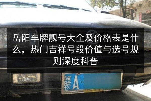岳阳车牌靓号大全及价格表是什么,热门吉祥号段价值与选号规则深度科普 第2张 岳阳车牌靓号大全及价格表是什么,热门吉祥号段价值与选号规则深度科普 第2张