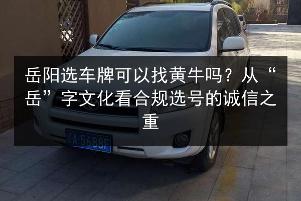 岳阳选车牌可以找黄牛吗？从“岳”字文化看合规选号的诚信之重 第3张