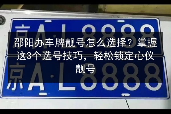 邵阳办车牌靓号怎么选择?掌握这3个选号技巧,轻松锁定心仪靓号 第1张 邵阳办车牌靓号怎么选择?掌握这3个选号技巧,轻松锁定心仪靓号 第1张