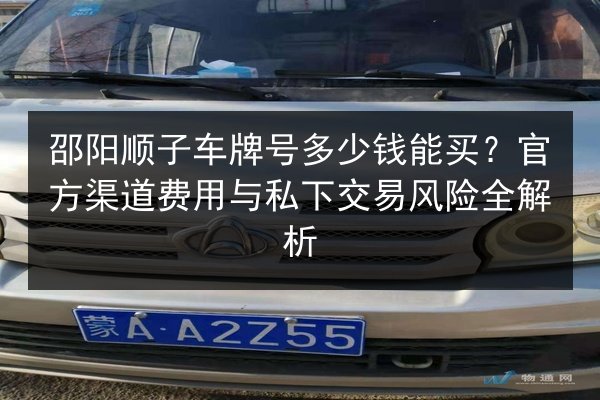 邵阳顺子车牌号多少钱能买？官方渠道费用与私下交易风险全解析 第2张