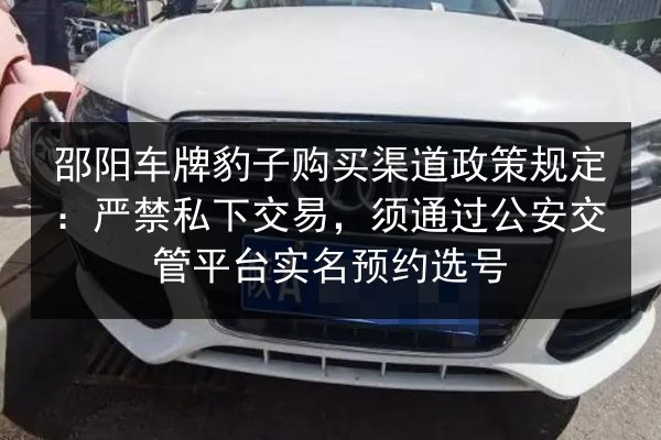 邵阳车牌豹子购买渠道政策规定：严禁私下交易，须通过公安交管平台实名预约选号 第2张