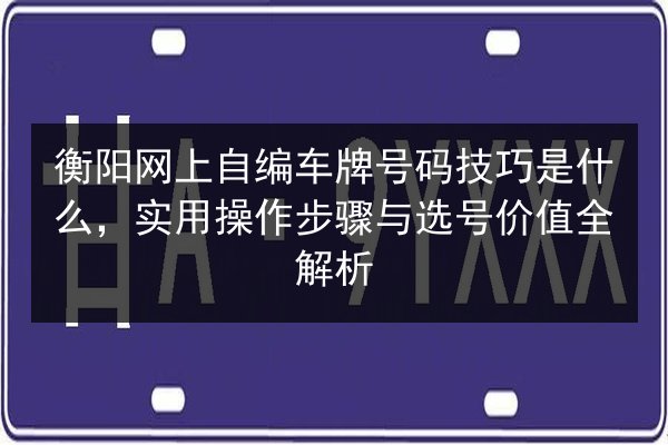 衡阳网上自编车牌号码技巧是什么，实用操作步骤与选号价值全解析 第2张