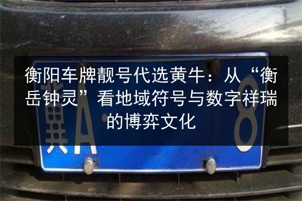 衡阳车牌靓号代选黄牛：从“衡岳钟灵”看地域符号与数字祥瑞的博弈文化 第2张