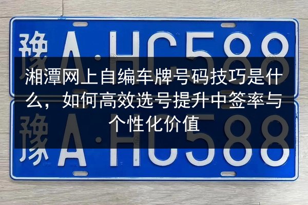 湘潭网上自编车牌号码技巧是什么，如何高效选号提升中签率与个性化价值