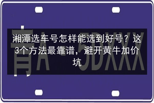 湘潭选车号怎样能选到好号？这3个方法最靠谱，避开黄牛加价坑 第2张