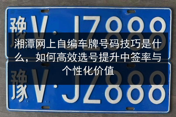 湘潭网上自编车牌号码技巧是什么，如何高效选号提升中签率与个性化价值 第2张
