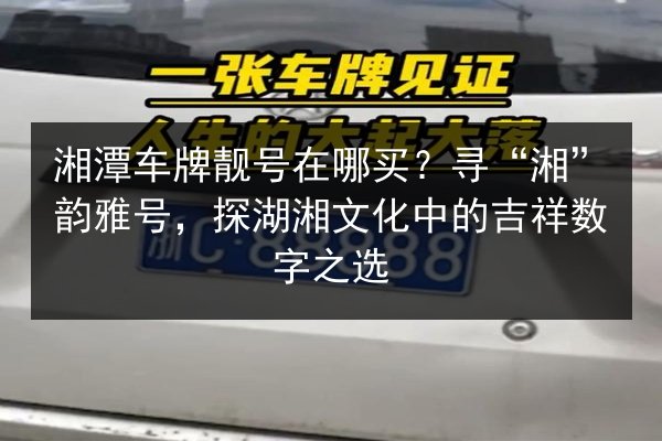 湘潭车牌靓号在哪买？寻“湘”韵雅号，探湖湘文化中的吉祥数字之选 第3张