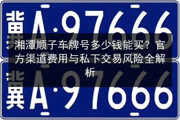 湘潭顺子车牌号多少钱能买?官方渠道费用与私下交易风险全解析 第1张 湘潭顺子车牌号多少钱能买?官方渠道费用与私下交易风险全解析 第1张