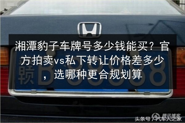 湘潭豹子车牌号多少钱能买?官方拍卖vs私下转让价格差多少,选哪种更合规划算 第3张 湘潭豹子车牌号多少钱能买?官方拍卖vs私下转让价格差多少,选哪种更合规划算 第3张