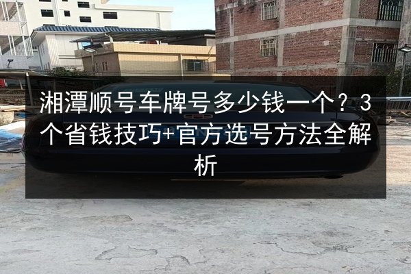 湘潭顺号车牌号多少钱一个？3个省钱技巧+官方选号方法全解析 第2张