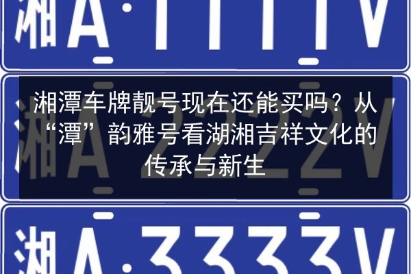 湘潭车牌靓号现在还能买吗？从“潭”韵雅号看湖湘吉祥文化的传承与新生 第2张