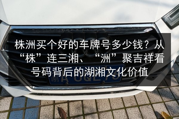 株洲买个好的车牌号多少钱?从“株”连三湘、“洲”聚吉祥看号码背后的湖湘文化价值 第2张 株洲买个好的车牌号多少钱?从“株”连三湘、“洲”聚吉祥看号码背后的湖湘文化价值 第2张