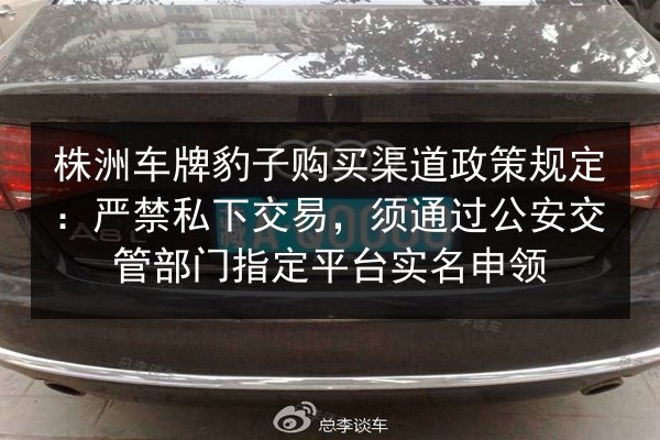 株洲车牌豹子购买渠道政策规定：严禁私下交易，须通过公安交管部门指定平台实名申领 第2张