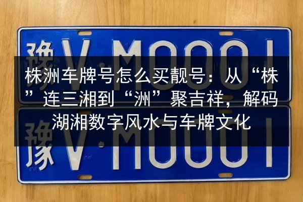 株洲车牌号怎么买靓号:从“株”连三湘到“洲”聚吉祥,解码湖湘数字风水与车牌文化 第3张 株洲车牌号怎么买靓号:从“株”连三湘到“洲”聚吉祥,解码湖湘数字风水与车牌文化 第3张