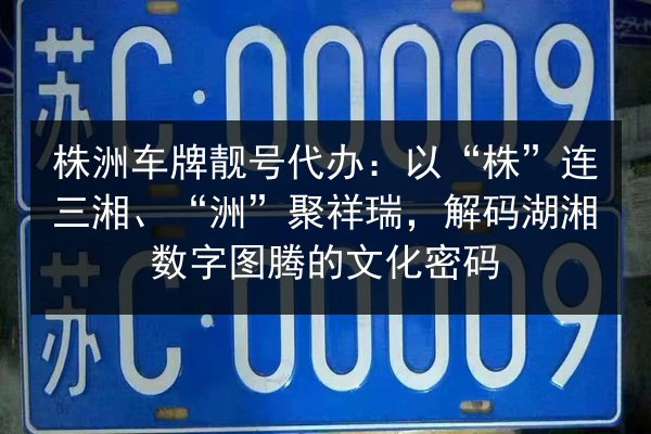 株洲车牌靓号代办:以“株”连三湘、“洲”聚祥瑞,解码湖湘数字图腾的文化密码 第2张 株洲车牌靓号代办:以“株”连三湘、“洲”聚祥瑞,解码湖湘数字图腾的文化密码 第2张