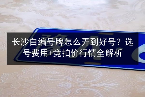 长沙自编号牌怎么弄到好号?选号费用+竞拍价行情全解析 第3张 长沙自编号牌怎么弄到好号?选号费用+竞拍价行情全解析 第3张