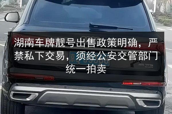 湖南车牌靓号出售政策明确,严禁私下交易,须经公安交管部门统一拍卖 第1张 湖南车牌靓号出售政策明确,严禁私下交易,须经公安交管部门统一拍卖 第1张