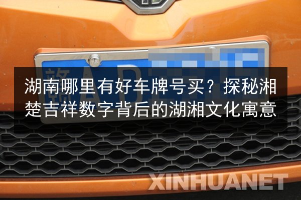 湖南哪里有好车牌号买？探秘湘楚吉祥数字背后的湖湘文化寓意 第3张