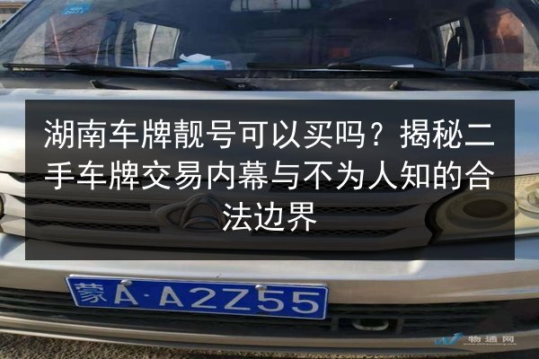 湖南车牌靓号可以买吗？揭秘二手车牌交易内幕与不为人知的合法边界