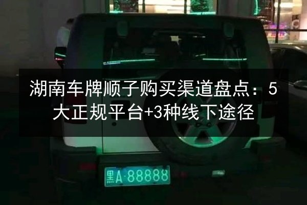 湖南车牌顺子购买渠道盘点:5大正规平台+3种线下途径 第2张 湖南车牌顺子购买渠道盘点:5大正规平台+3种线下途径 第2张