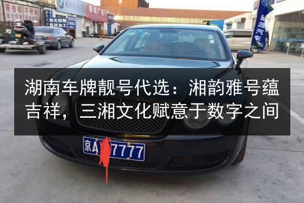 湖南车牌靓号代选:湘韵雅号蕴吉祥,三湘文化赋意于数字之间 第1张 湖南车牌靓号代选:湘韵雅号蕴吉祥,三湘文化赋意于数字之间 第1张
