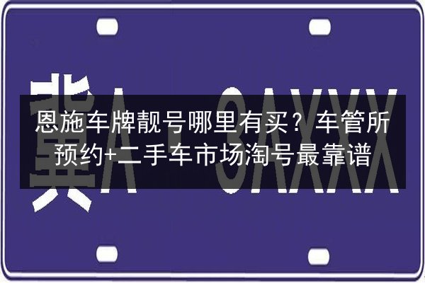 恩施车牌靓号哪里有买?车管所预约+二手车市场淘号最靠谱 第2张 恩施车牌靓号哪里有买?车管所预约+二手车市场淘号最靠谱 第2张