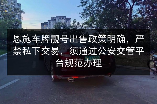 恩施车牌靓号出售政策明确,严禁私下交易,须通过公安交管平台规范办理 第2张 恩施车牌靓号出售政策明确,严禁私下交易,须通过公安交管平台规范办理 第2张