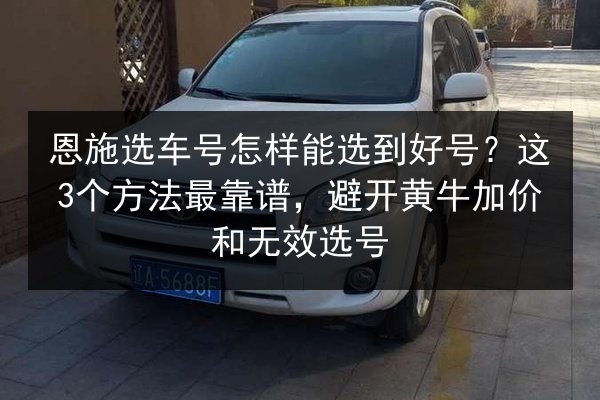 恩施选车号怎样能选到好号？这3个方法最靠谱，避开黄牛加价和无效选号 第3张