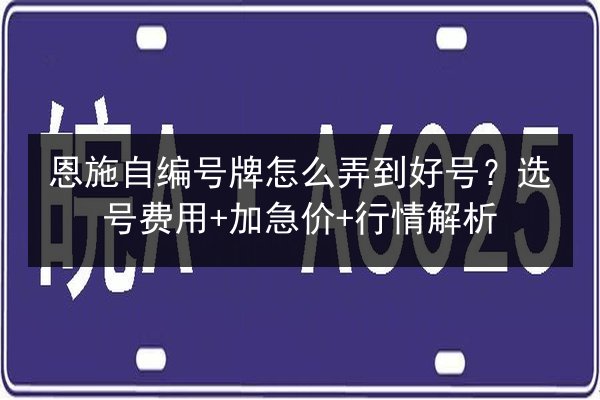恩施自编号牌怎么弄到好号?选号费用+加急价+行情解析 第3张 恩施自编号牌怎么弄到好号?选号费用+加急价+行情解析 第3张