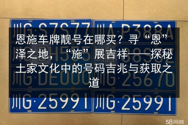 恩施车牌靓号在哪买？寻“恩”泽之地，“施”展吉祥——探秘土家文化中的号码吉兆与获取之道 第2张