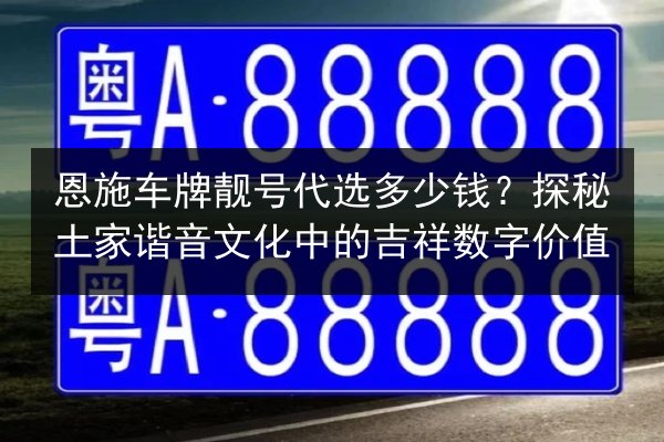 恩施车牌靓号代选多少钱?探秘土家谐音文化中的吉祥数字价值 第2张 恩施车牌靓号代选多少钱?探秘土家谐音文化中的吉祥数字价值 第2张