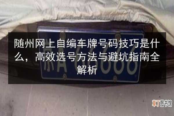 随州网上自编车牌号码技巧是什么,高效选号方法与避坑指南全解析 第2张 随州网上自编车牌号码技巧是什么,高效选号方法与避坑指南全解析 第2张