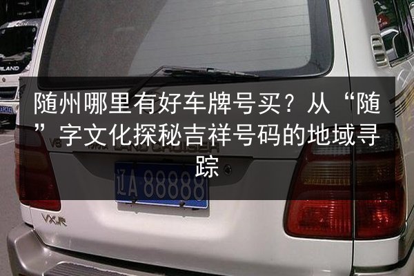 随州哪里有好车牌号买？从“随”字文化探秘吉祥号码的地域寻踪 第2张