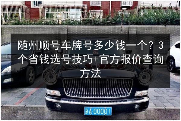 随州顺号车牌号多少钱一个?3个省钱选号技巧+官方报价查询方法 第2张 随州顺号车牌号多少钱一个?3个省钱选号技巧+官方报价查询方法 第2张