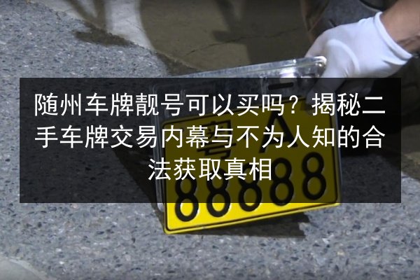 随州车牌靓号可以买吗？揭秘二手车牌交易内幕与不为人知的合法获取真相 第2张