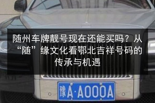 随州车牌靓号现在还能买吗?从“随”缘文化看鄂北吉祥号码的传承与机遇 第3张 随州车牌靓号现在还能买吗?从“随”缘文化看鄂北吉祥号码的传承与机遇 第3张