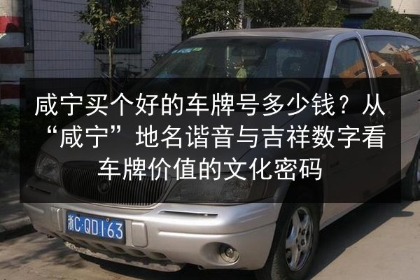 咸宁买个好的车牌号多少钱？从“咸宁”地名谐音与吉祥数字看车牌价值的文化密码
