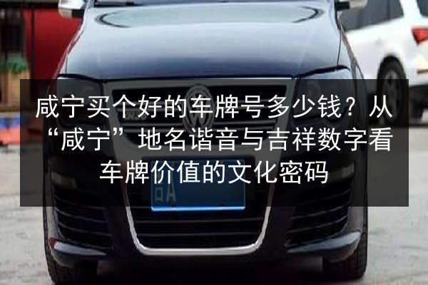 咸宁买个好的车牌号多少钱？从“咸宁”地名谐音与吉祥数字看车牌价值的文化密码 第2张