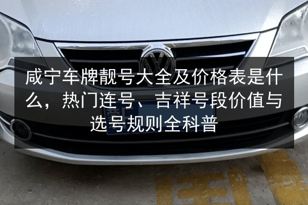 咸宁车牌靓号大全及价格表是什么，热门连号、吉祥号段价值与选号规则全科普