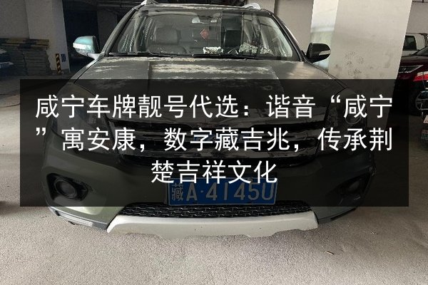 咸宁车牌靓号代选:谐音“咸宁”寓安康,数字藏吉兆,传承荆楚吉祥文化 第3张 咸宁车牌靓号代选:谐音“咸宁”寓安康,数字藏吉兆,传承荆楚吉祥文化 第3张