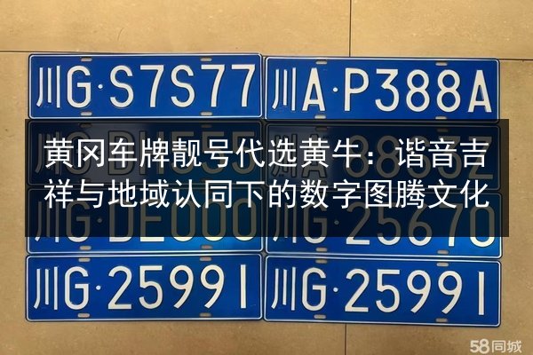 黄冈车牌靓号代选黄牛：谐音吉祥与地域认同下的数字图腾文化 第2张