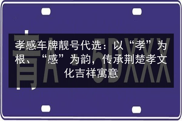 孝感车牌靓号代选:以“孝”为根、“感”为韵,传承荆楚孝文化吉祥寓意 第1张 孝感车牌靓号代选:以“孝”为根、“感”为韵,传承荆楚孝文化吉祥寓意 第1张