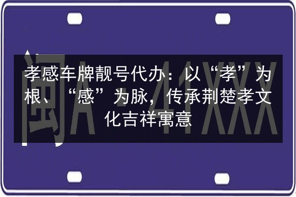 孝感车牌靓号代办:以“孝”为根、“感”为脉,传承荆楚孝文化吉祥寓意 第2张 孝感车牌靓号代办:以“孝”为根、“感”为脉,传承荆楚孝文化吉祥寓意 第2张