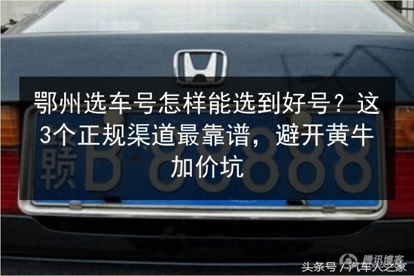 鄂州选车号怎样能选到好号?这3个正规渠道最靠谱,避开黄牛加价坑 第3张 鄂州选车号怎样能选到好号?这3个正规渠道最靠谱,避开黄牛加价坑 第3张