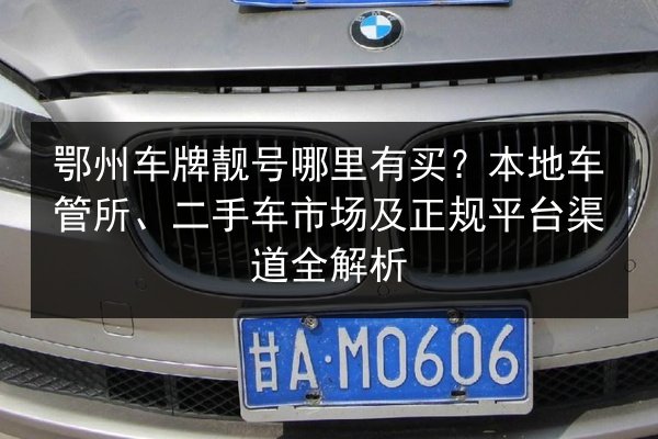 鄂州车牌靓号哪里有买?本地车管所、二手车市场及正规平台渠道全解析 第3张 鄂州车牌靓号哪里有买?本地车管所、二手车市场及正规平台渠道全解析 第3张