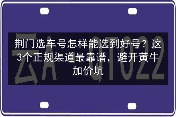 荆门选车号怎样能选到好号?这3个正规渠道最靠谱,避开黄牛加价坑 第2张 荆门选车号怎样能选到好号?这3个正规渠道最靠谱,避开黄牛加价坑 第2张